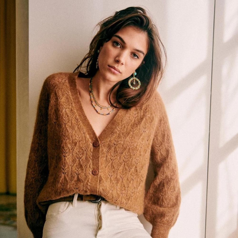 Sezane Marlow jumper camel XS